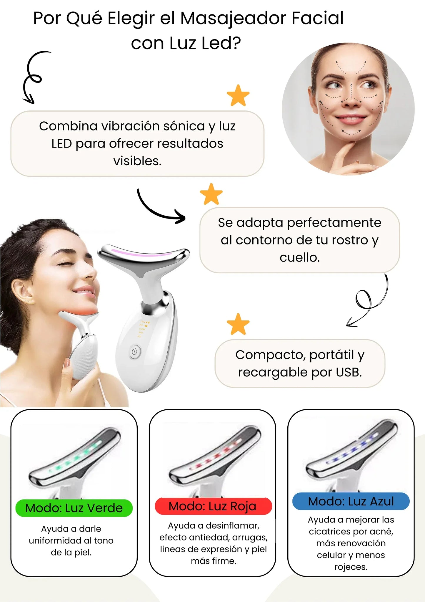 ✨LUMISKIN✨ Masajeador con Fototerapia